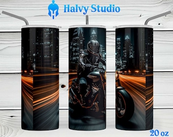 Moto Night #0138 sublimation design for 15oz, 20oz straight, 20oz tapered, and 30oz Skinny Tumblers, Digital Download