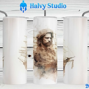 Pirate Ship #0167 sublimation design for 15oz, 20oz straight, 20oz tapered, and 30oz Skinny Tumblers, Digital Download