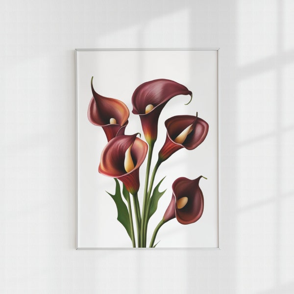 Calla Lily Wall Art Etsy