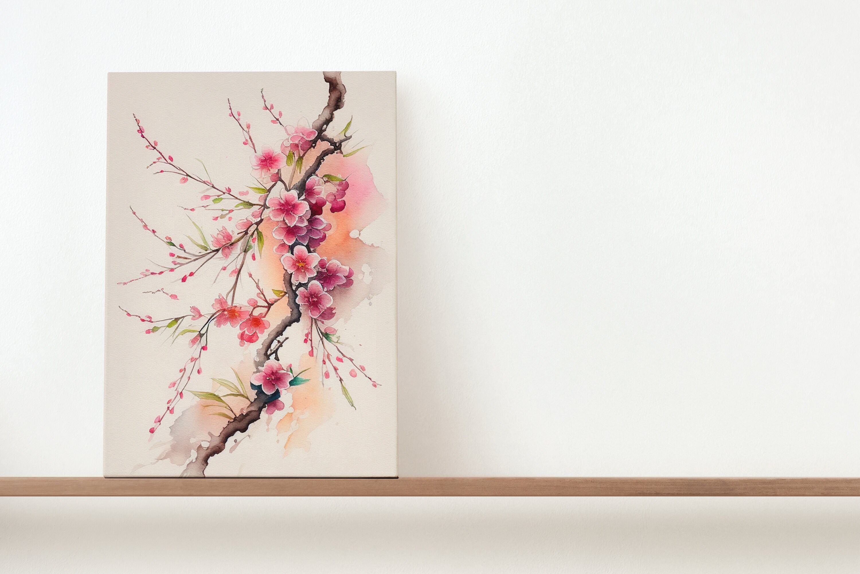 Japanese Cherry Blossom Printable Art, Cherry Blossom Wall Art