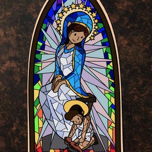 Blessed Virgin Mary Saint Sticker | Vinyl Sticker | Catholic Saint Stickers