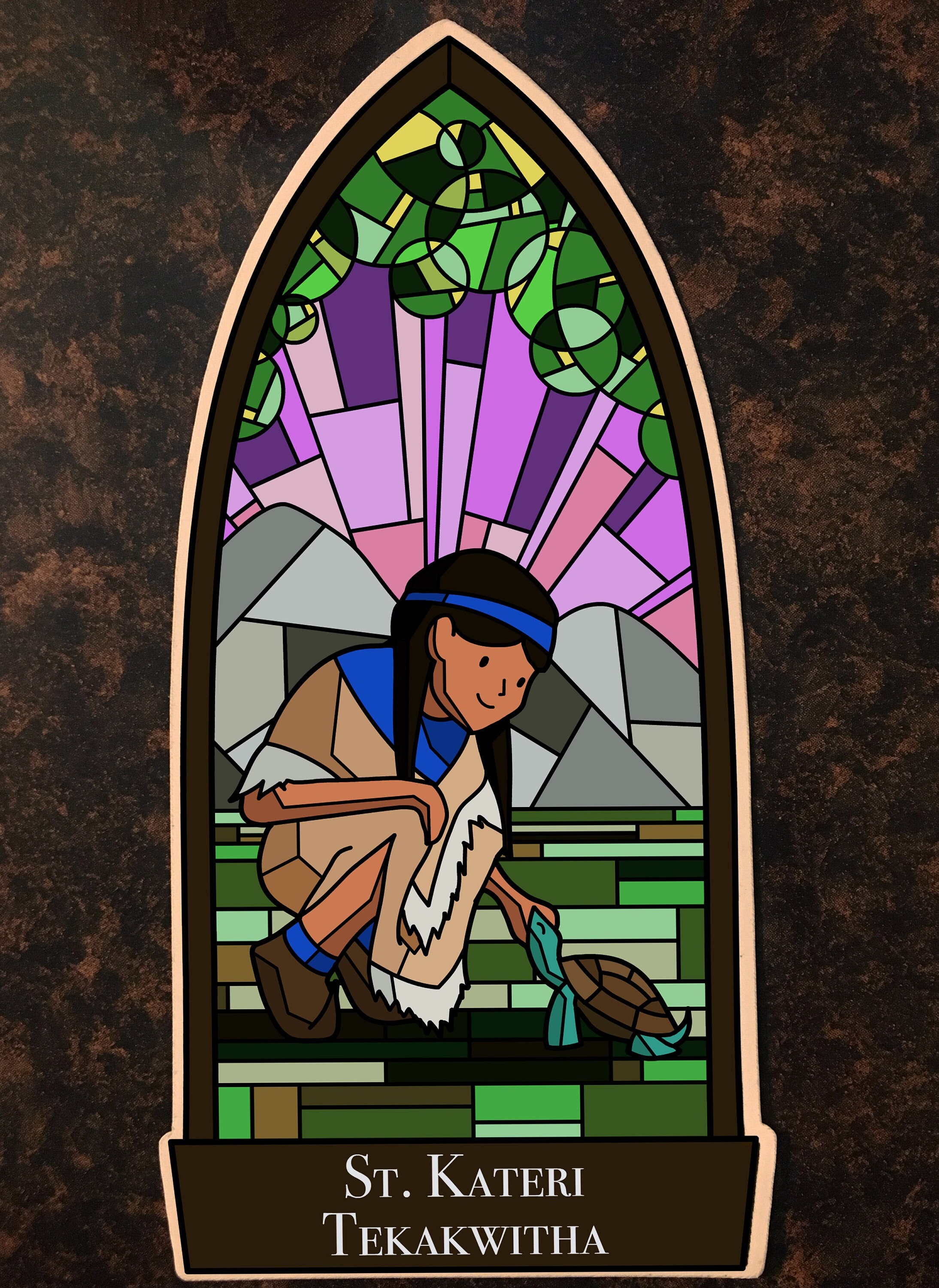St. Kateri Tekakwitha Sticker | Vinyl Sticker | Catholic Saint Stickers