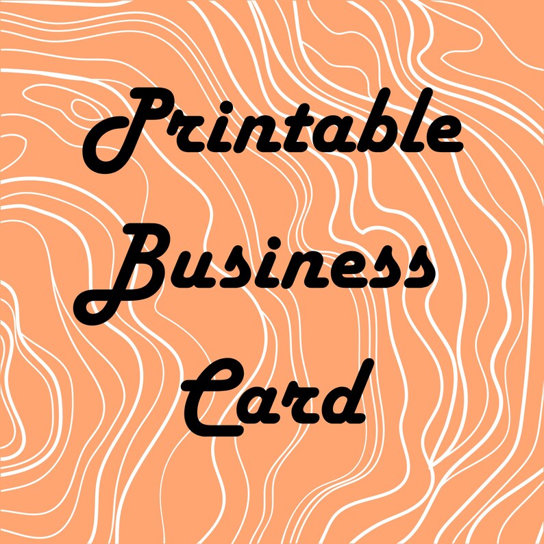 Printable Business Cards Etsy Printable Business Cards Etsy