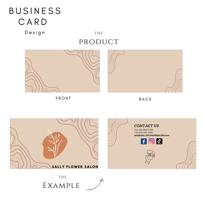 Printable Business Cards Etsy Printable Business Cards Etsy
