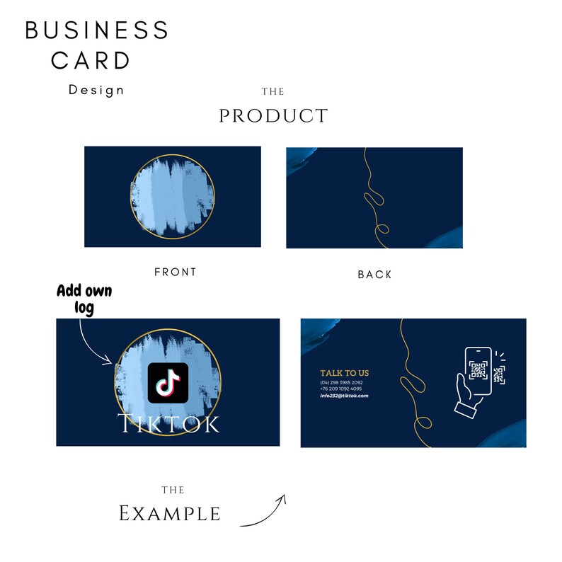 Printable Business Cards Etsy Printable Business Cards Etsy