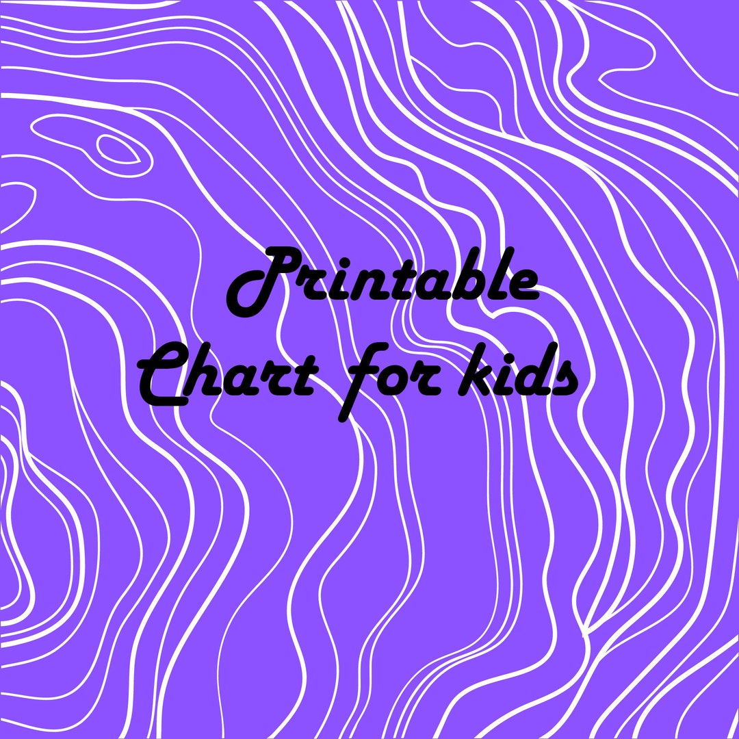 Blank Printable Charts for Kids Etsy