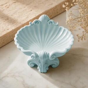 Coastal Shell Jewelry Dish, Ring Holder, Trinket Tray, Vanity Decor