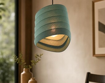 Triangle Retro Lampshade with Basket, Geometric Pendant Light Shade, E27 Lampshade