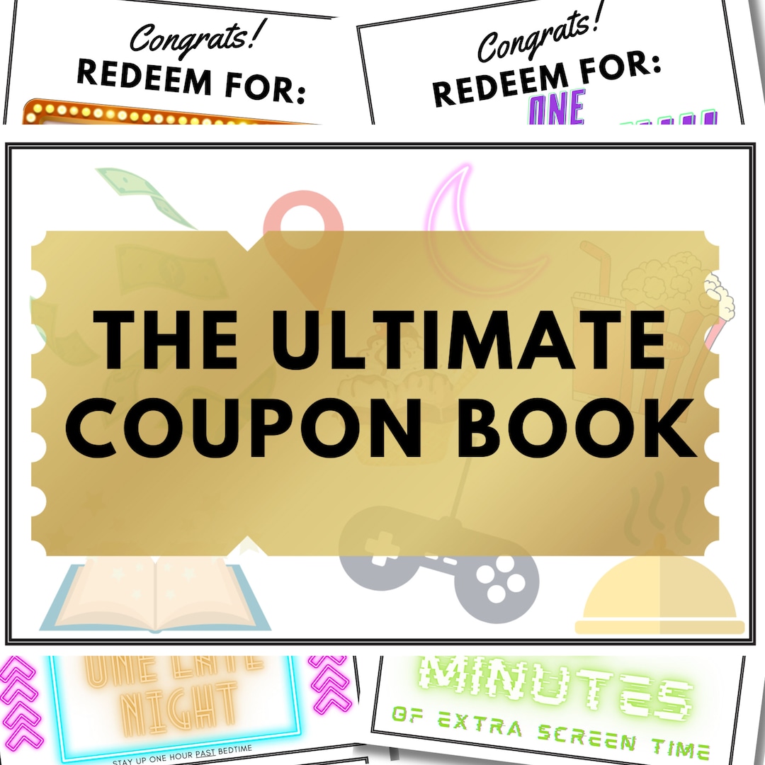 Printable Ultimate Coupon Book for Kids Printable Coupon Etsy