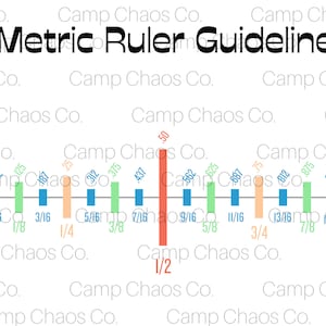 Printable Colorful Ruler Measurement Guideline with Decimals | Metric Ruler Guide | Ruler Measurements | Ruler Guideline with Decimals |