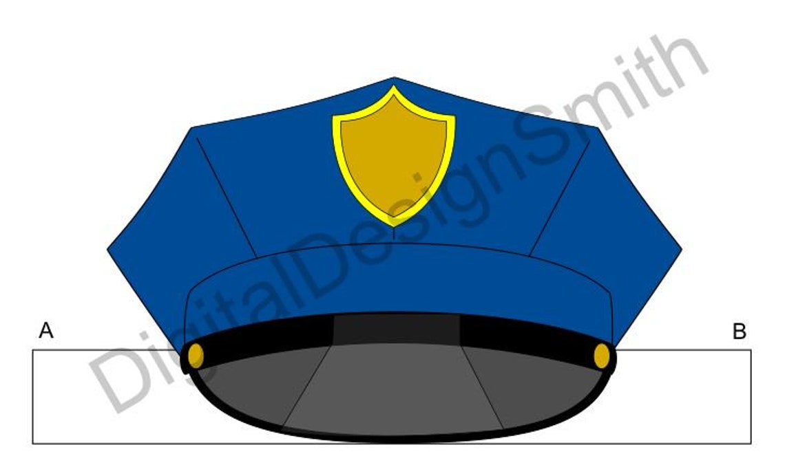 Policeman Hat Paper Template Paper Crown Headband Printable Kids Craft Policeman Hat Paper Template Paper Crown Headband Printable Kids Craft