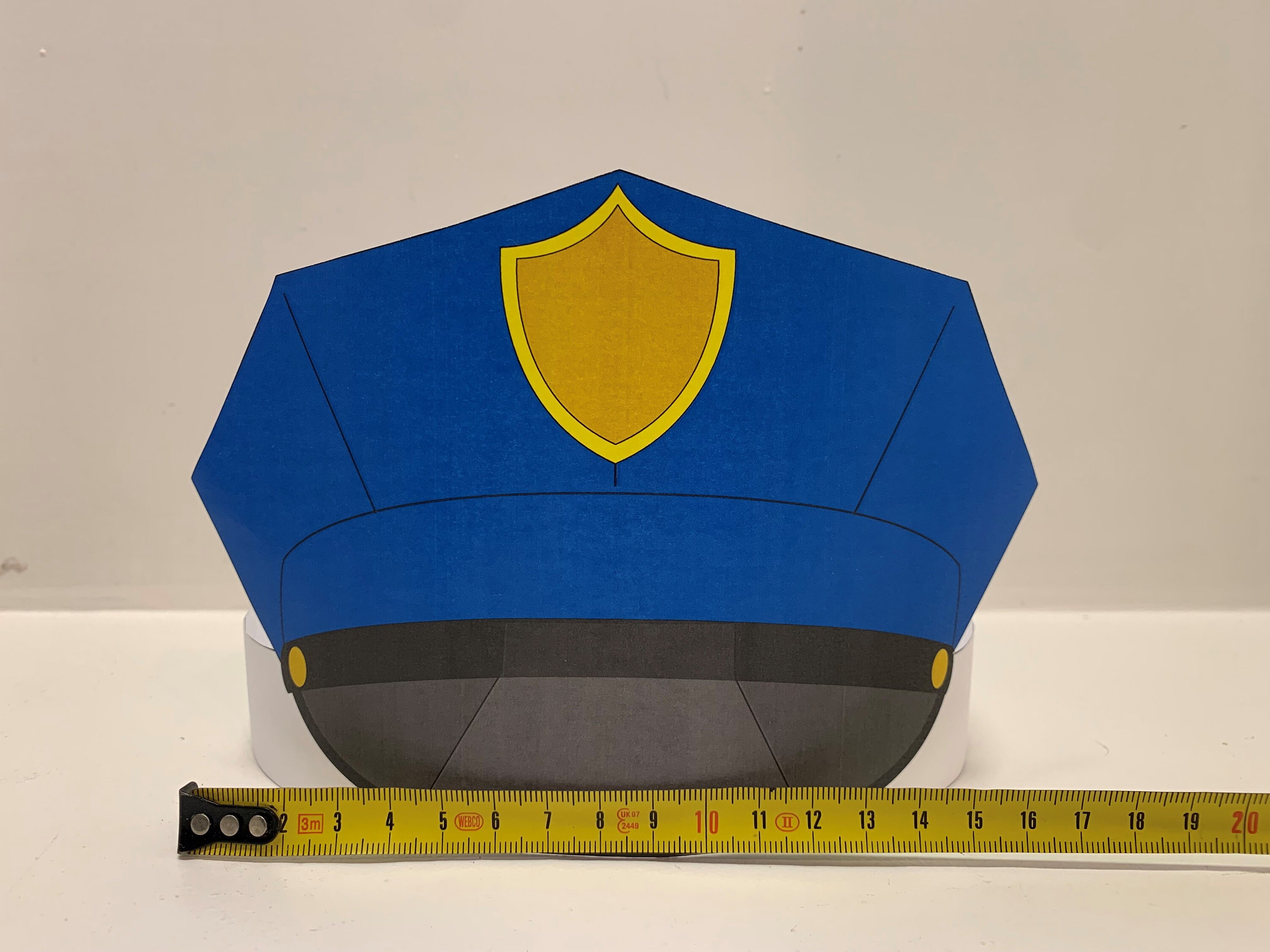 Policeman Hat Paper Template Paper Crown Headband Printable Kids Craft
