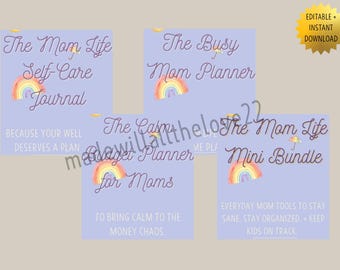 Mom Life Organization Bundle: Planner, Budget, Self-Care (Printable PDF)