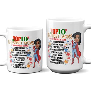 Mother Personalized Coffee Mug - Customizable 11 & 15 oz Ceramic Cup for Mom, Grandma - Meaningful Gift Idea