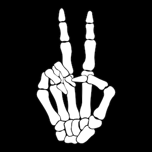 Skeleton Hands Bundle Halloween SVG PNG EPS Skeleton Peace Sign, Middle ...