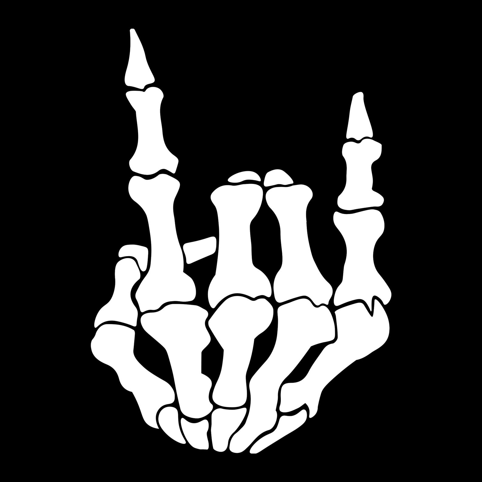 Skeleton Hands Bundle Halloween SVG PNG EPS Skeleton Peace Sign, Middle ...