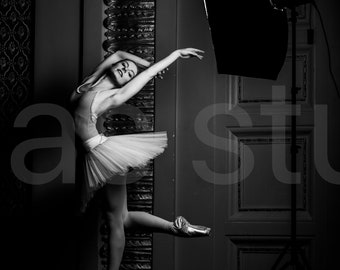 Ballerina Black and White Digital Photo Wall Decor