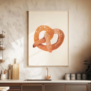 Watercolor Stadium Pretzel Baking Kitchen Decor Printable | Cute Cottagecore Baker Print | Digital Download