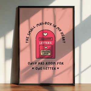 Mailbox In My Heart Zayne Quote | Love and Deepspace Inspired Poster Print | Digital Download