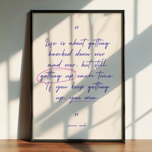Keep Getting Back Up | Nana Anime Nana Osaki Inspirational Quote | Digital Download