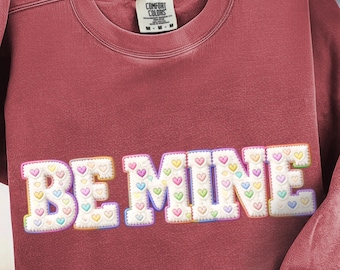Be Mine Valentine Yarn PNG, Faux Yarn Romantic Valentine Design, Latch Hook Heart PNG, Coquette Embroidery Style, Doctor PNG