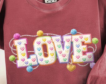 Retro Valentine Yarn PNG, Faux Yarn Valentine Design, Latch Hook Heart PNG, Coquette Embroidery Style, Faux Embroidered Valentine PNG