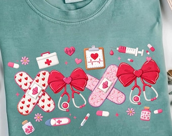 Yarn Pink Valentine Nurse Png, Valentine Latch Hook  Nurse Coquette Png, Cupids Favorite Nurse Png, Nurse Valentines Shirt Design, Valentine