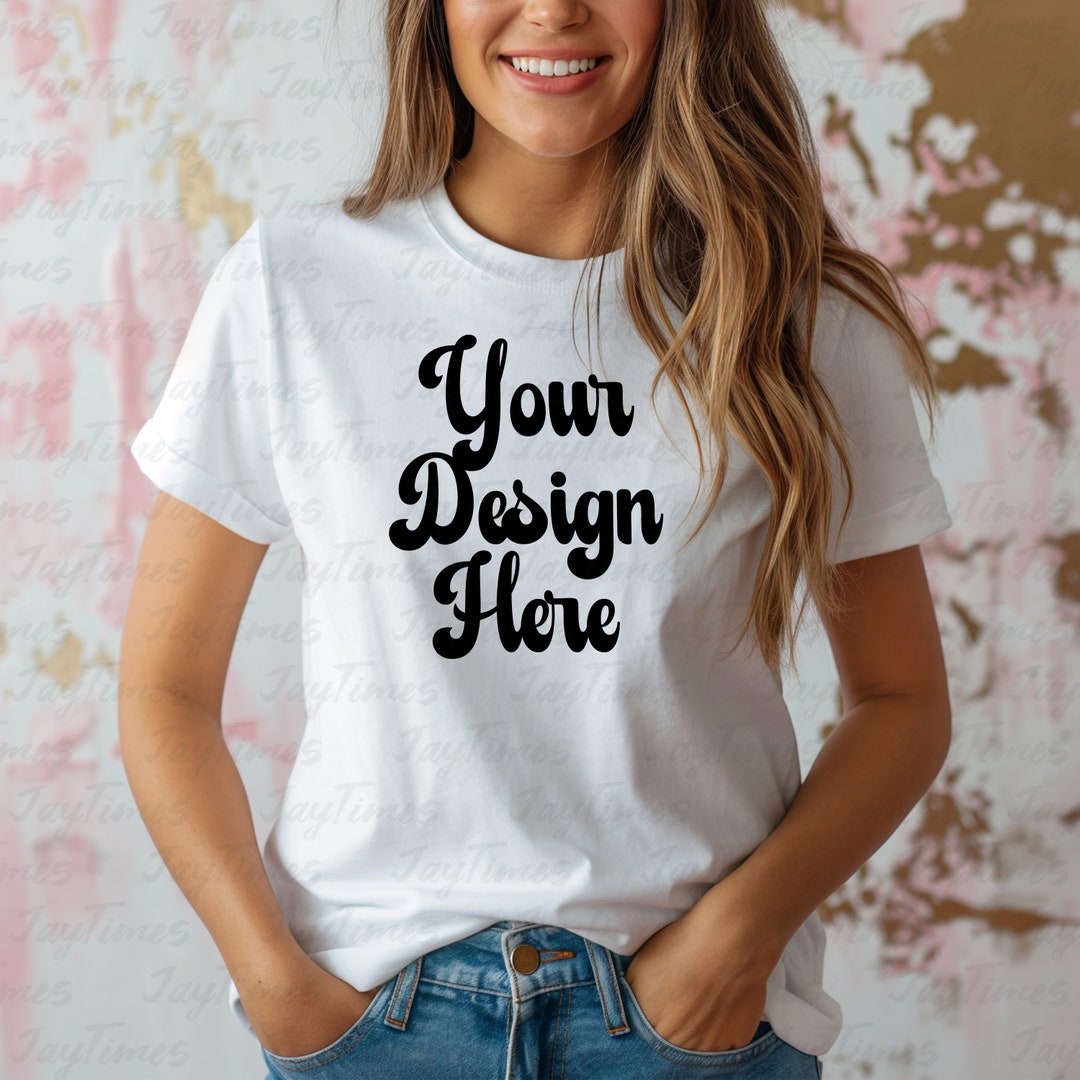 Bella Canvas Tshirt Mockup, Bella Canvas White T-shirt Mockup ...