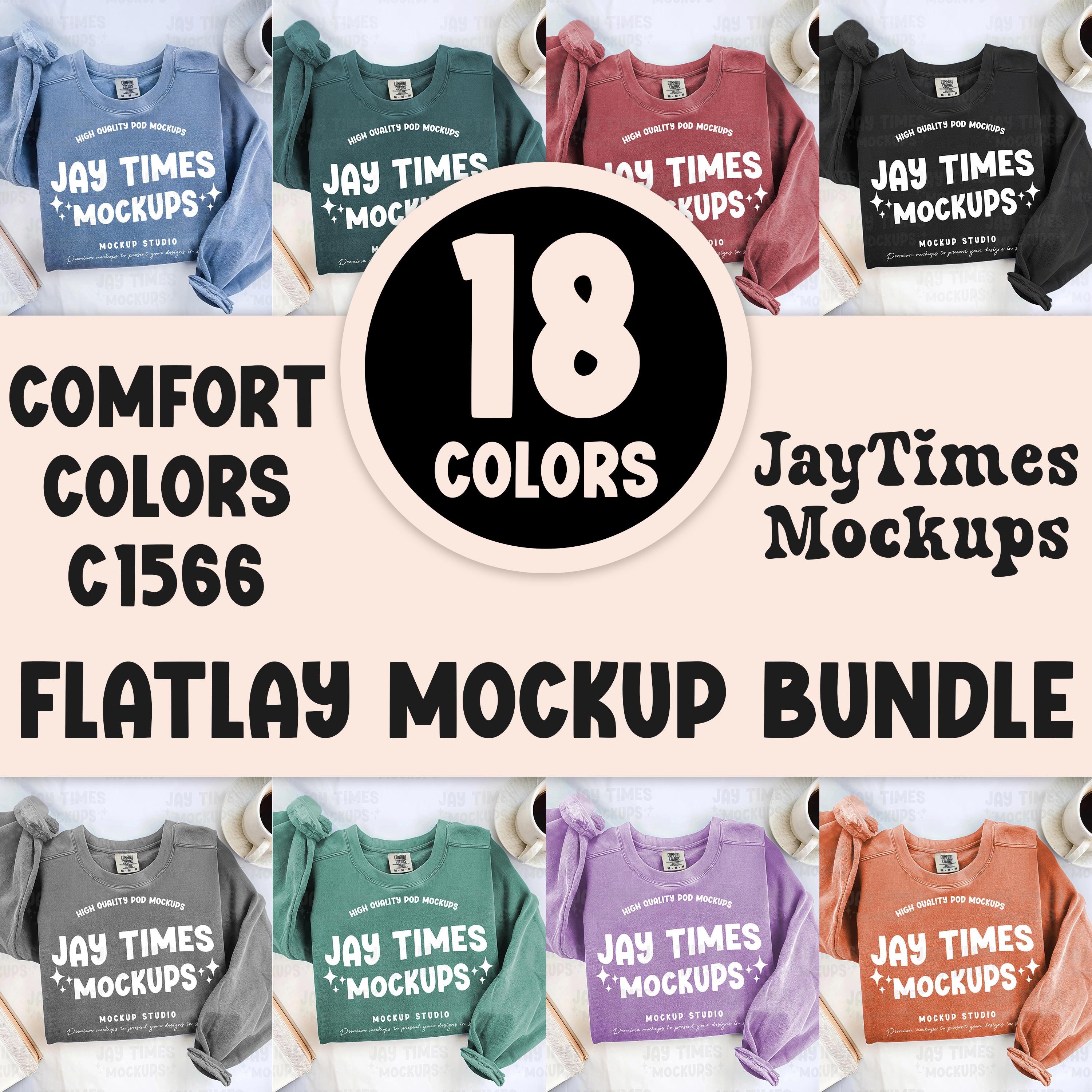 Comfort Colors 1566 Flatlay Bundle Sweatshirt Mockup Bundle C1566 Bundle Mock Trendy Minimal Neutral Simple Boho Pullover Bundle Aesthetic