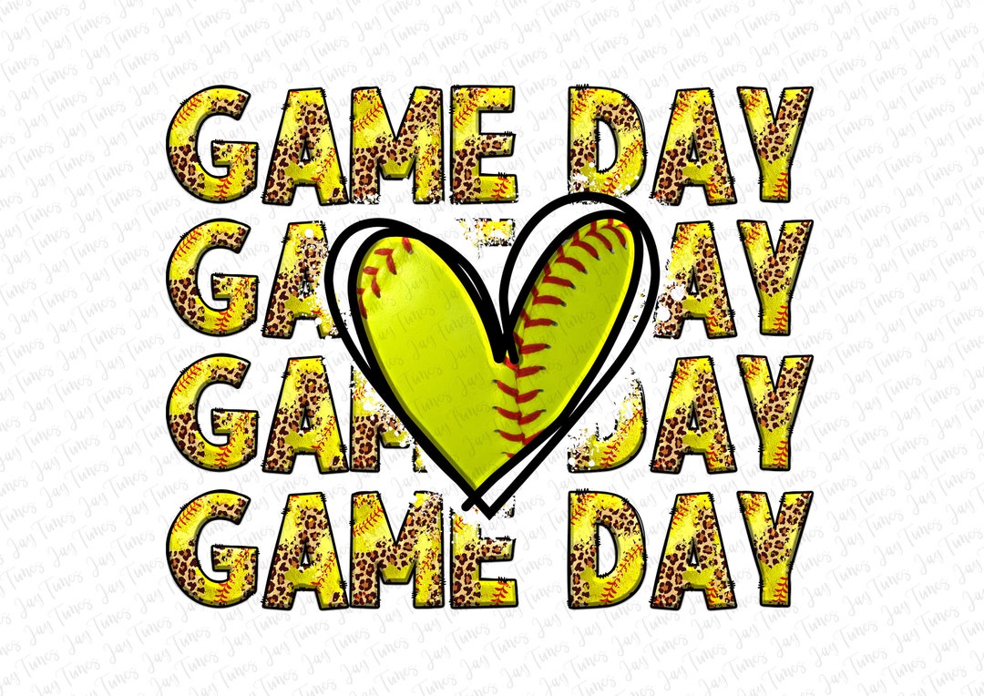 GAME DAY PNG Softball, Softball Game Day Png, Sublimation Design, Instant Download, Sports Png
