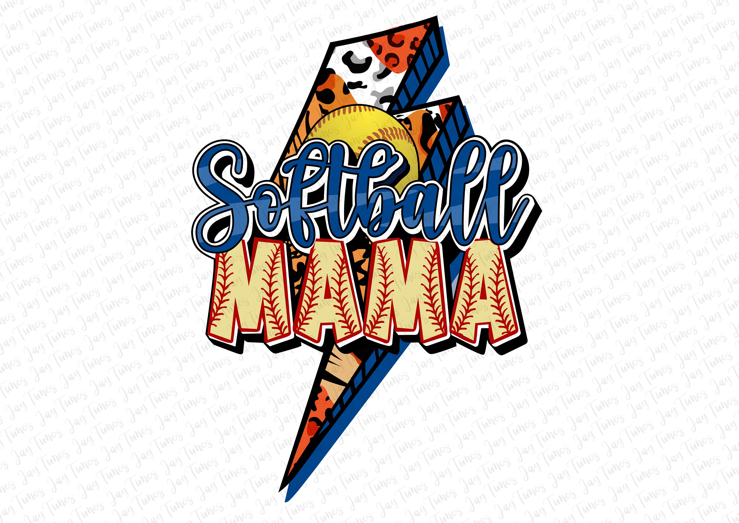 Softball Mama Lightning Bolt PNG Sublimation Design, Sports Mom Png, Sofball Png, Mothers Day