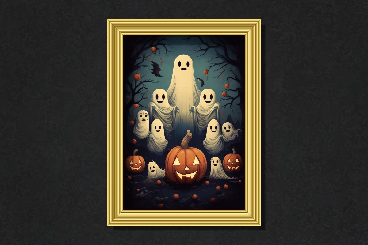 Ghost Family, Cute Halloween, Ghost Art Prints, Fall Art Prints ...