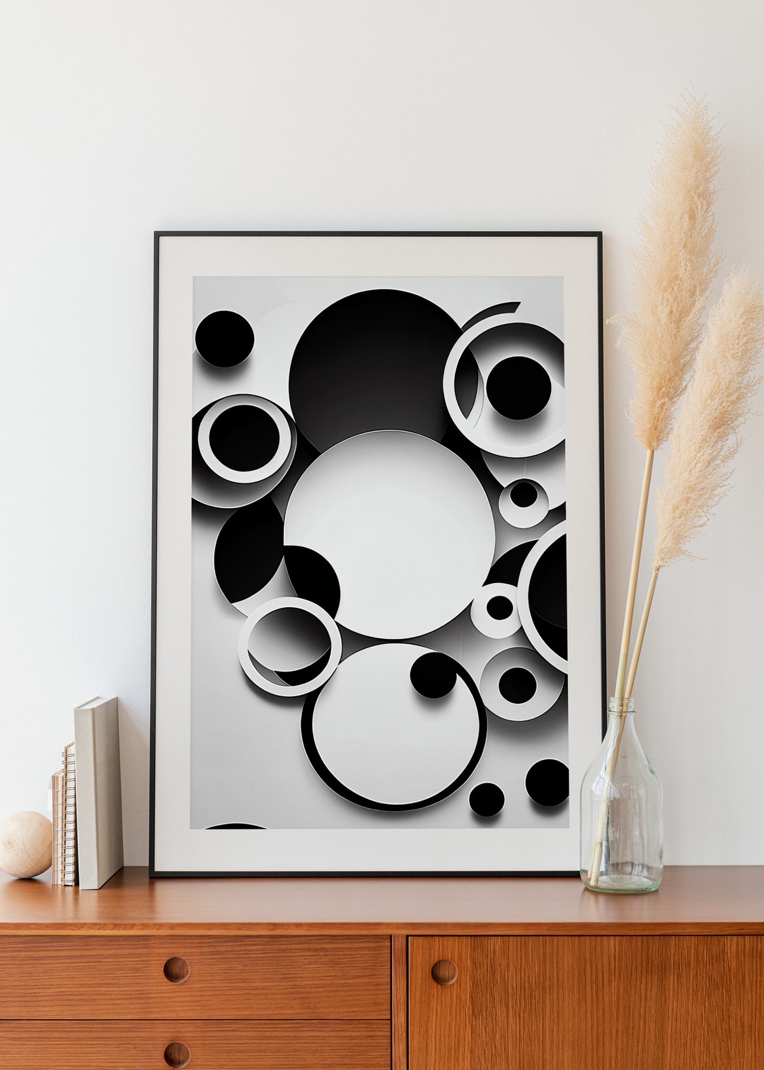 Abstract Digital Art for Modern Wall Decor - Geometric Home Office ...