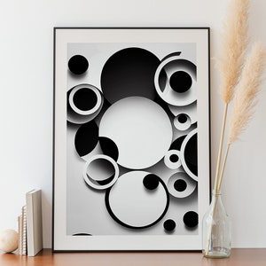 Abstract Digital Art for Modern Wall Decor - Geometric Home  Office Prints