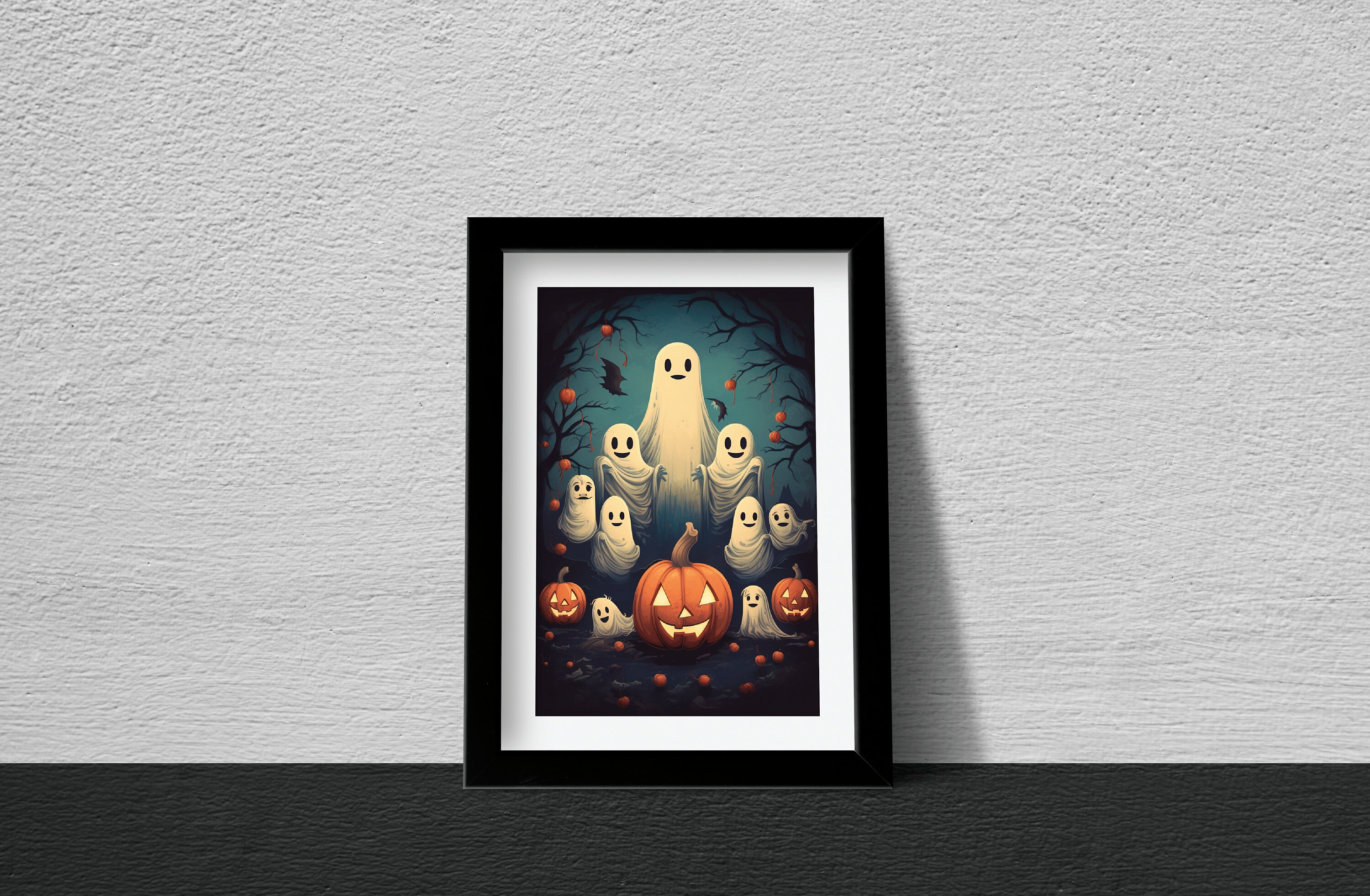 Ghost Family, Cute Halloween, Ghost Art Prints, Fall Art Prints ...