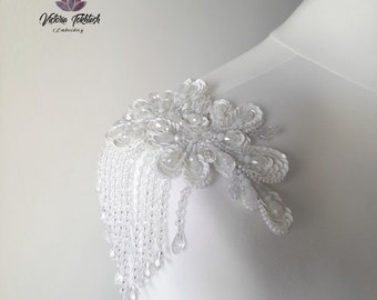Bridal straps, Wedding dress sleeves, shoulder sleeves, Bridal Epaulettes, shoulder straps, bridal dress straps, Rhinestone straps.