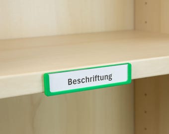 Volume price | Label frame for adhesive use on Ikea Billy shelves or shelves with a thickness of 19 mm or more