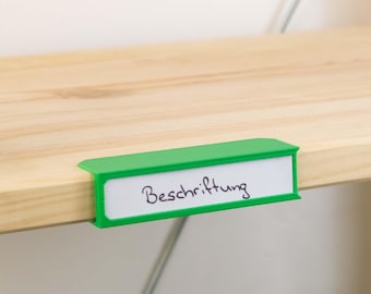 Volume price | Label frame for clamping on Ikea Ivar shelves or shelves for a thickness of 18 mm