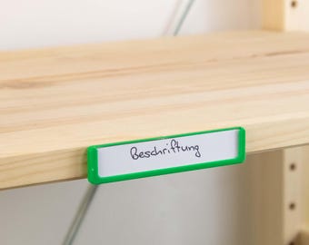 Tiered pricing | Adhesive label frames for Ikea Ivar shelves or shelves with a thickness of 18 mm or more