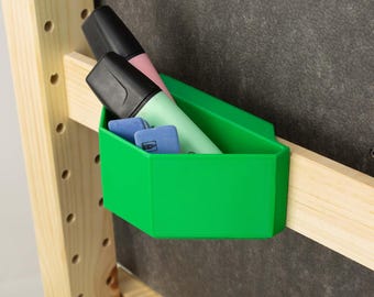 IKEA IVAR storage box for crossbar, single, one-sided, low without compartments – holder for highlighters, erasers, office supplies, school supplies