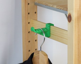 IKEA IVAR Clothes Hanger Hook – 3D-Printed Hanger for Crossbar | Organization System & Accessories for IVAR Shelving