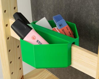 IKEA IVAR storage box for crossbar, single, double-sided, low without compartments – holder for highlighters, erasers, office school