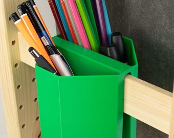IKEA IVAR storage box for crossbar, single, double-sided, deep without compartments – Organizer for colored pencils markers office school organization