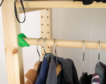 IKEA IVAR Clothes Rail Front | Brackets & Wooden Rail | Practical Wardrobe Solution