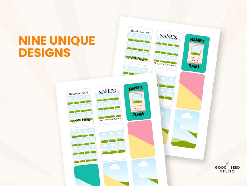 nine unique designs for the Yoto cards