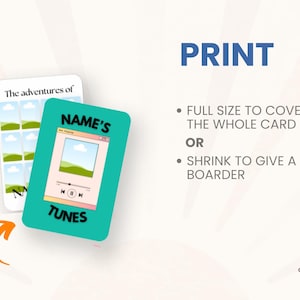 print full sized stickers or shrink to give a boarder