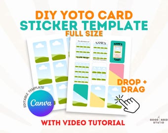 DIY Yoto Card Sticker Template: Editable Label for MYO Cards (Canva) with video tutorial