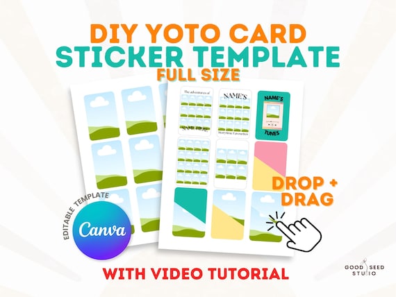 DIY Yoto Card Sticker Template: Editable Label for MYO Cards (Canva) with video tutorial