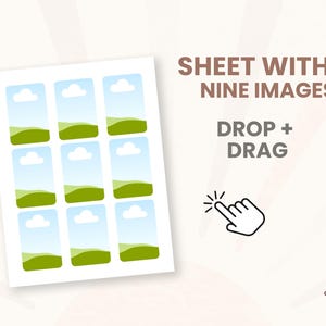 sheet with nine images that you can drop and drag