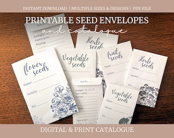 Printable Seed Envelopes & Garden Catalogue (Digital Download)